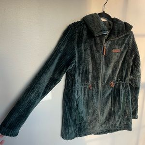 Columbia Sherpa velvet fleece jacket with adjustable waist